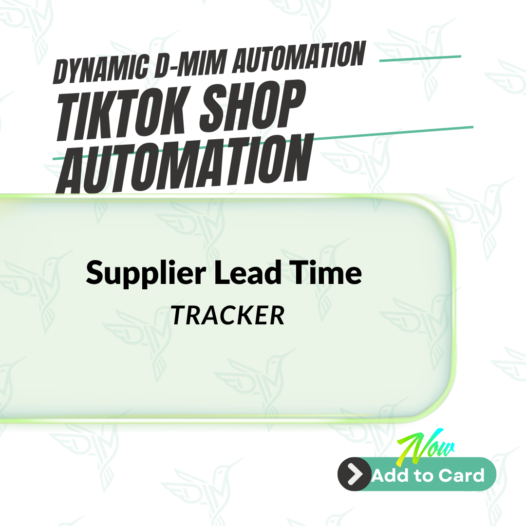 Supplier Lead Time Tracker