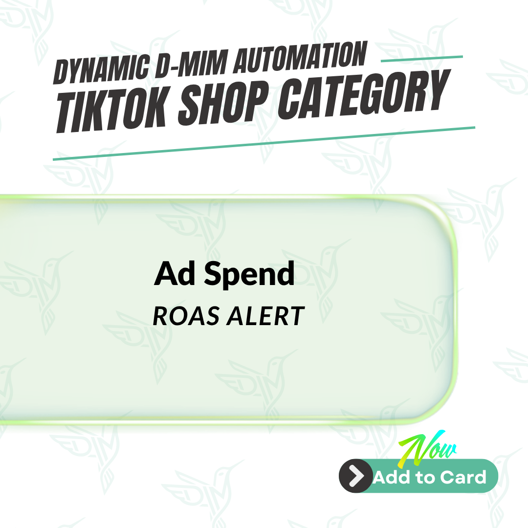 Ad Spend ROAS Alert - TikTok Shop Automation product image