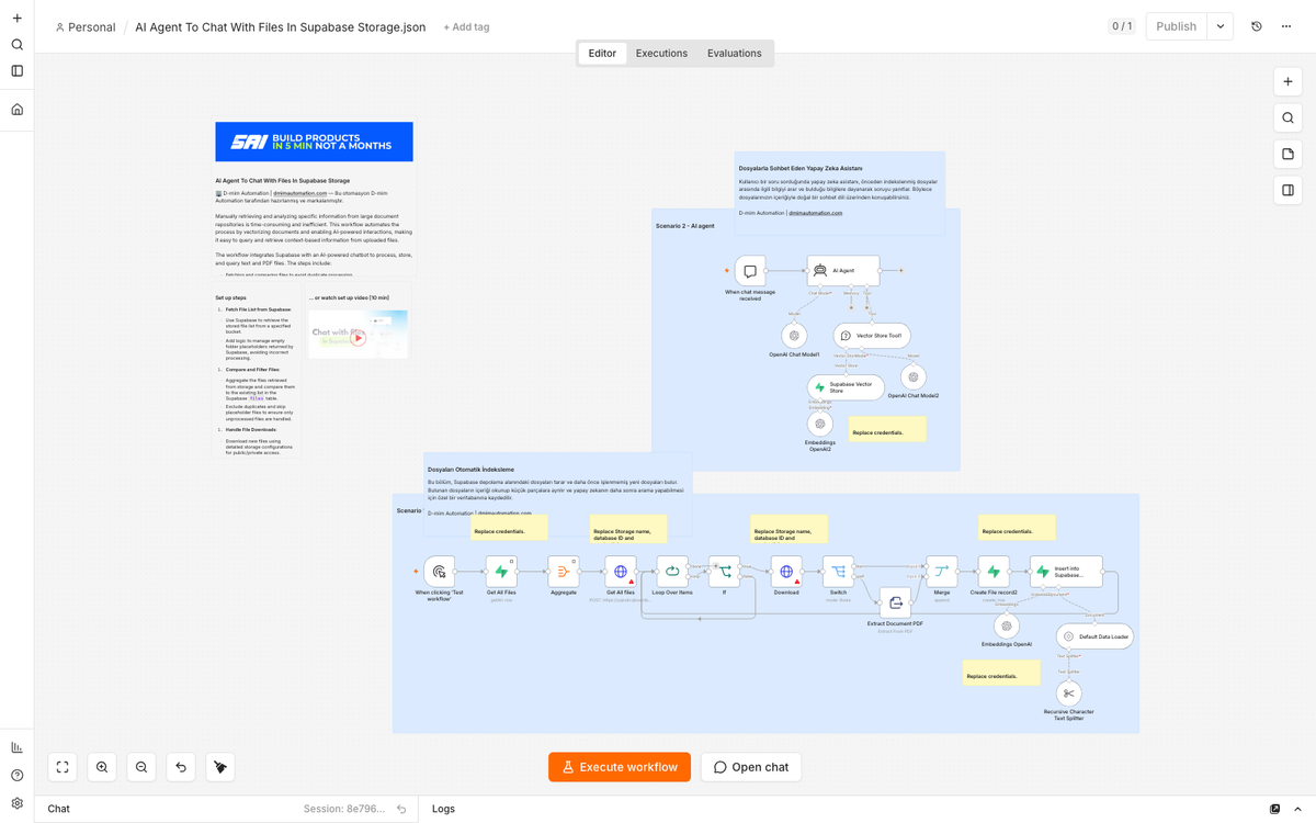 RAG Chatbot for Supabase Storage Files (OpenAI)
