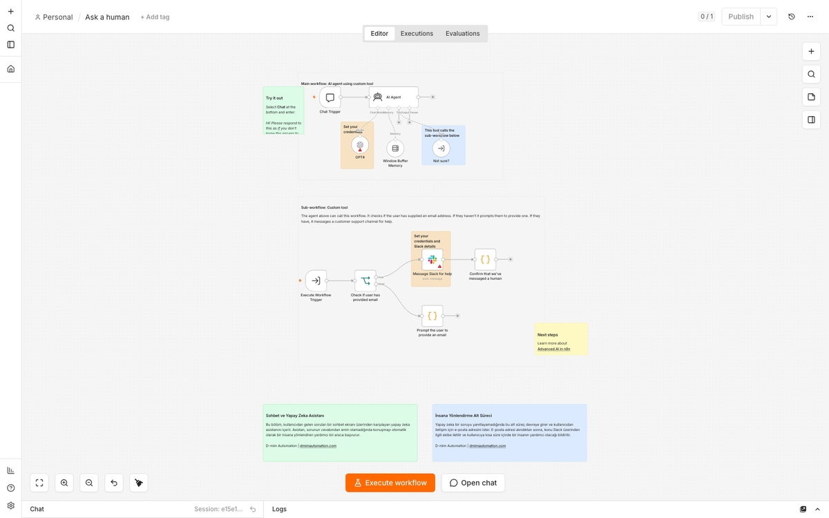 AI Chatbot with Human Handoff via Email and Slack