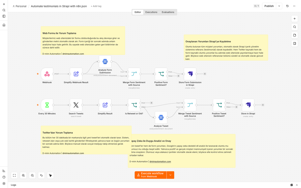 AI Testimonial Curator for Strapi from Twitter and Forms