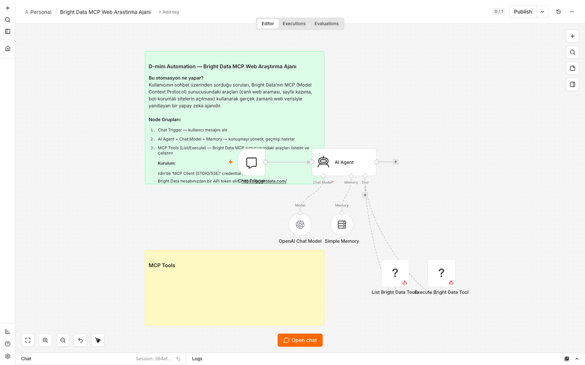 Bright Data MCP AI Web Research Agent