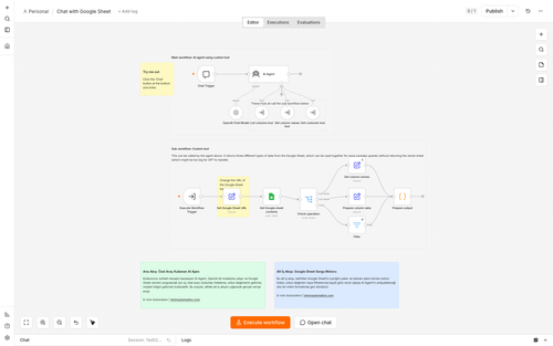 AI Agent to Chat with Google Sheets Data