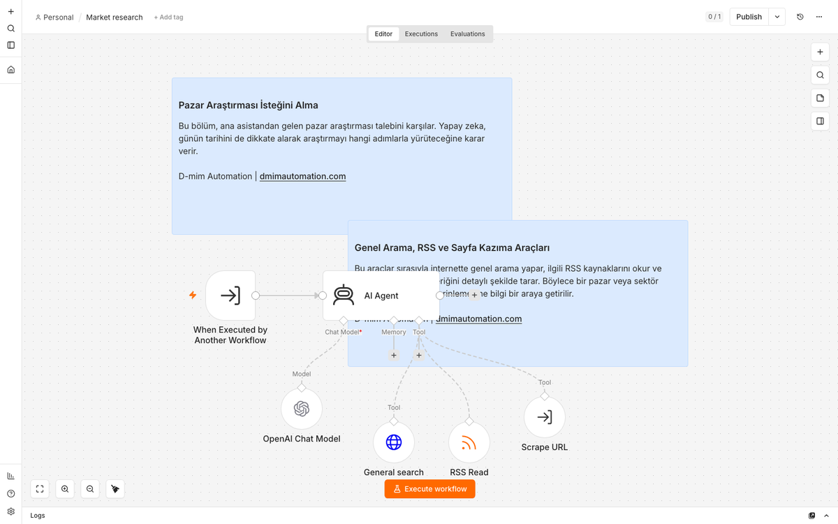 AI Market Research Sub-Agent with Search, RSS & Scraping