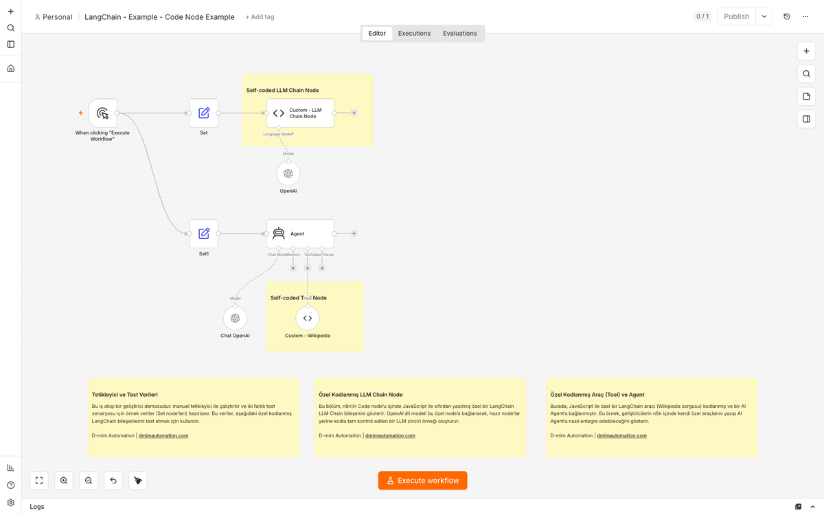 Custom LangChain Agent Built in JavaScript