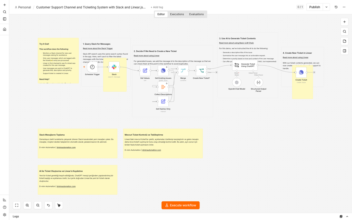 Slack to Linear AI Support Ticketing Automation