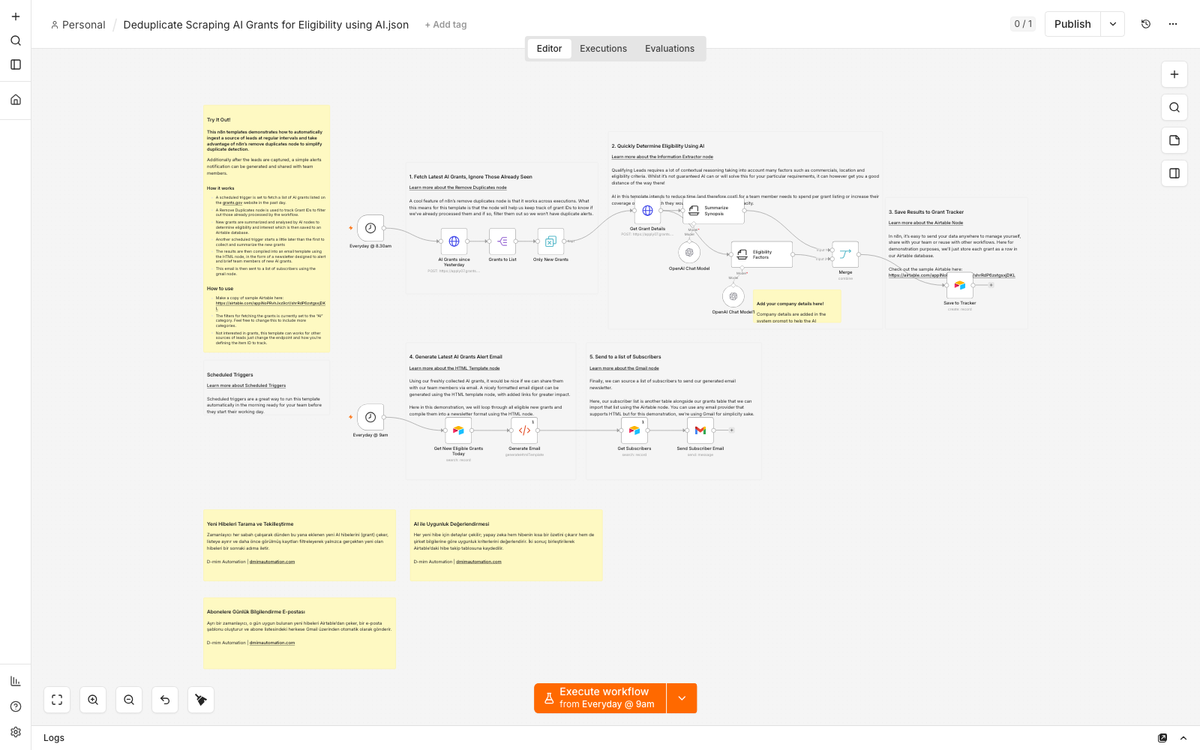 AI Grant Finder & Eligibility Checker with Airtable