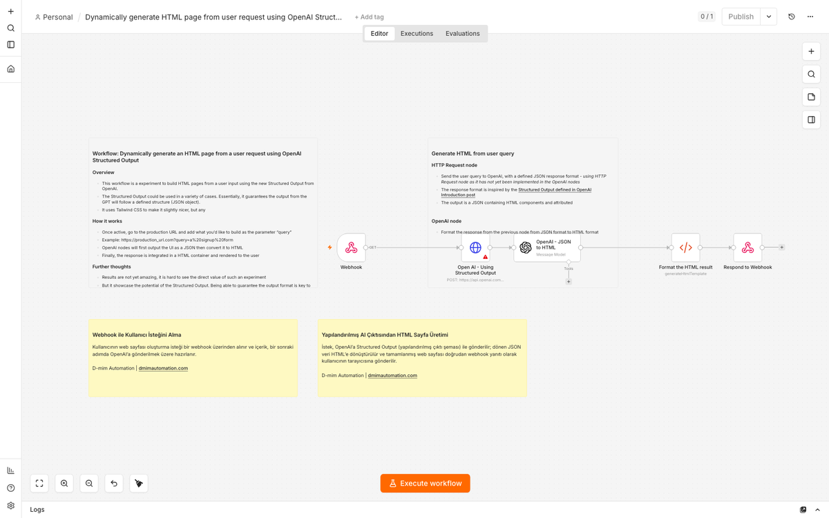 Instant AI Webpage Generator with OpenAI Structured Output