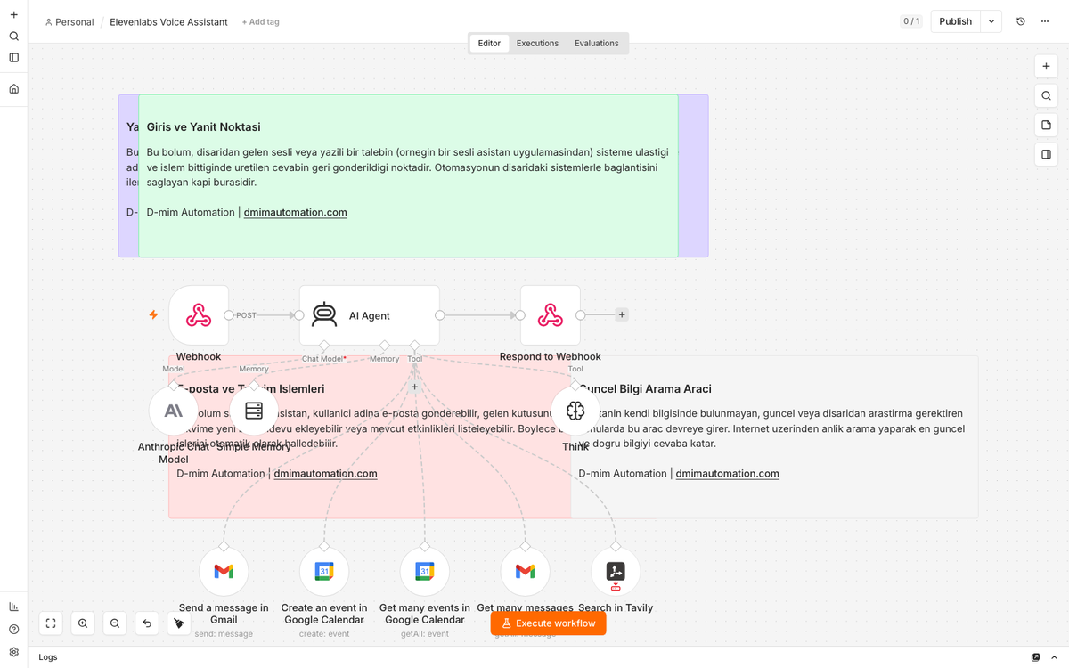 ElevenLabs Voice Assistant with Gmail & Calendar Control