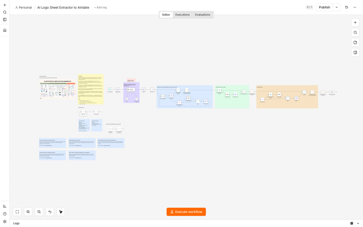 AI Logo Sheet Data Extractor to Airtable