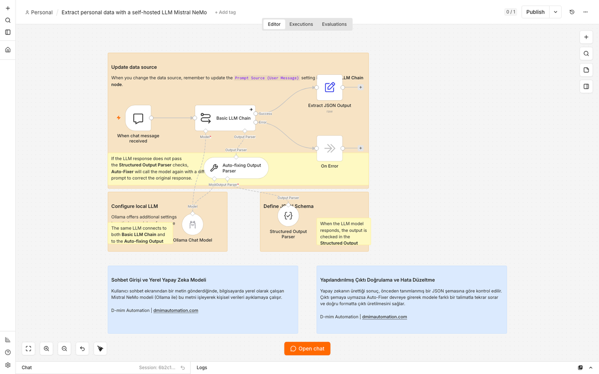 Self-Hosted Mistral NeMo Personal Data Extractor