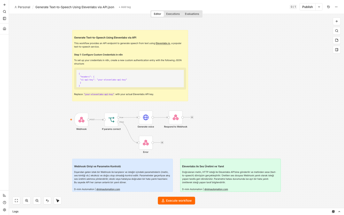ElevenLabs Text-to-Speech API Webhook Service