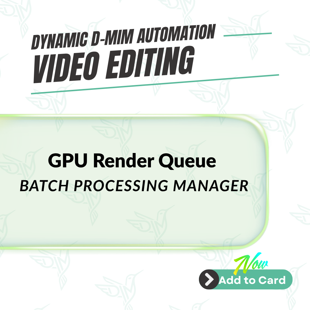 GPU Render Queue Batch Processing Manager