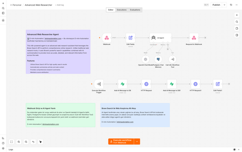 Advanced Web Research AI Agent with Brave Search API