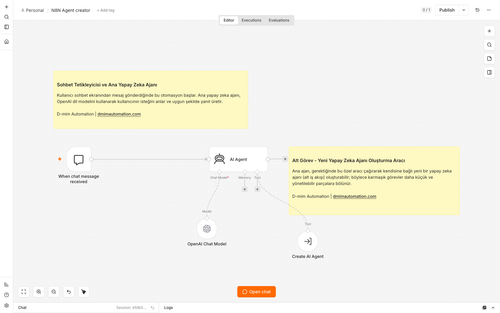 AI Agent Builder — Chat-Based n8n Workflow Creator