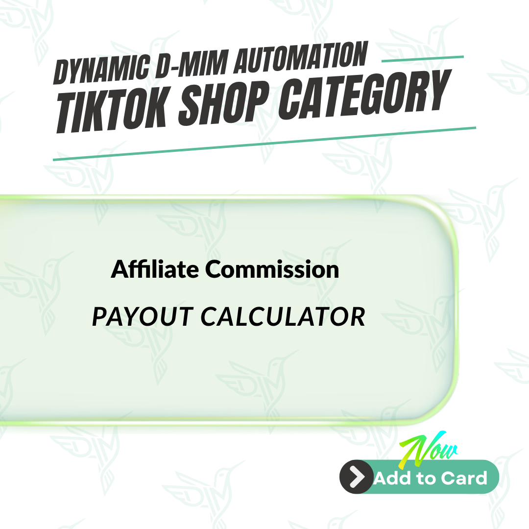 Affiliate Commission Payout Calculator - TikTok Shop Automation