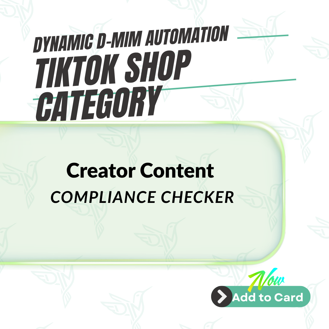 Creator Content Compliance Checker — TikTok Shop Automation
