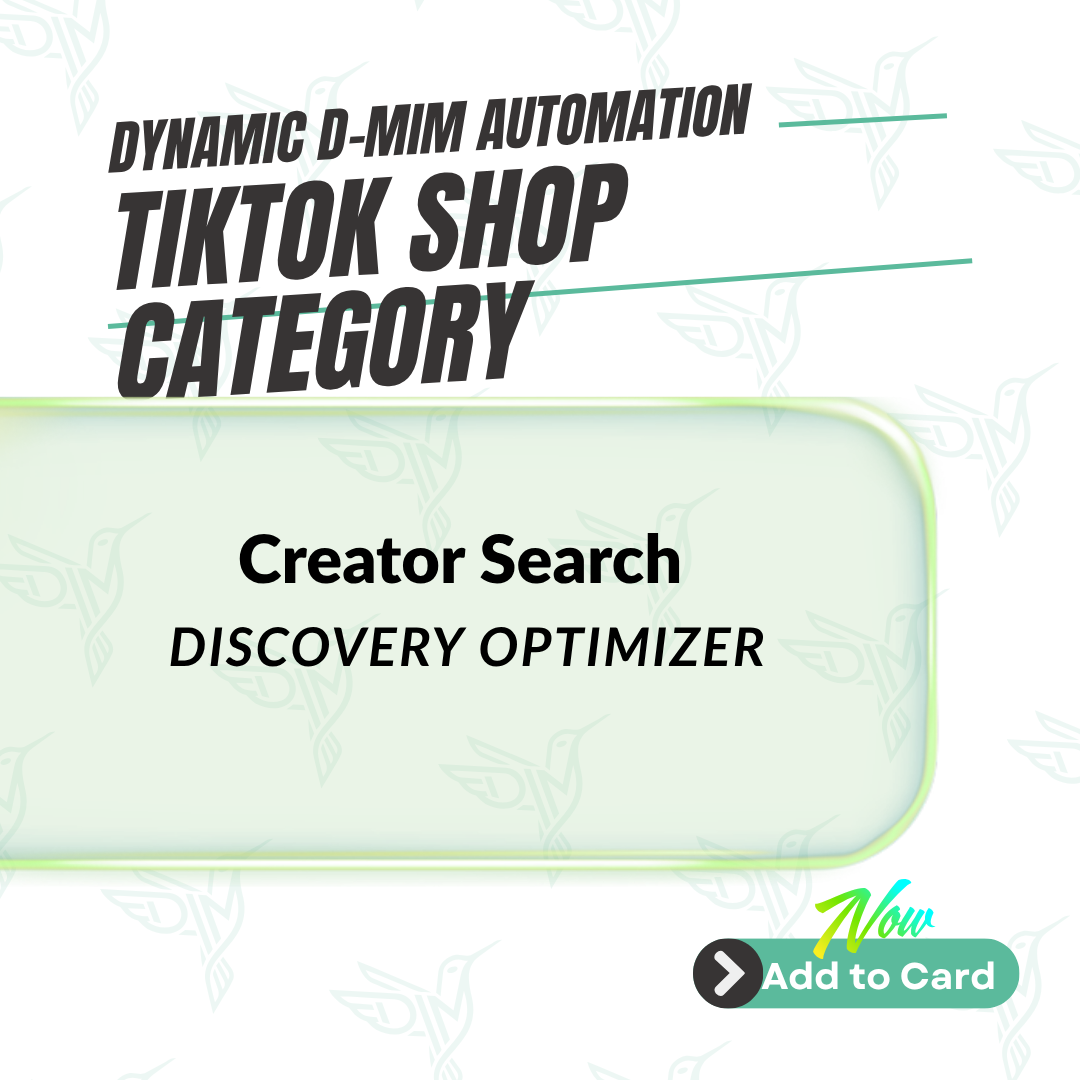 Creator Search Discovery Optimizer — TikTok Shop Automation