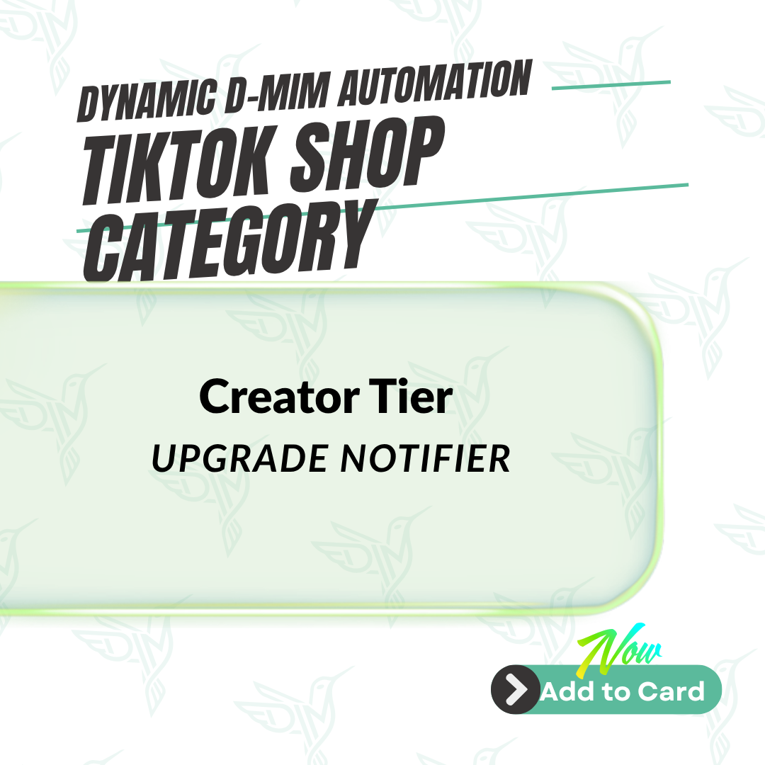 Creator Tier Upgrade Notifier — TikTok Shop Automation