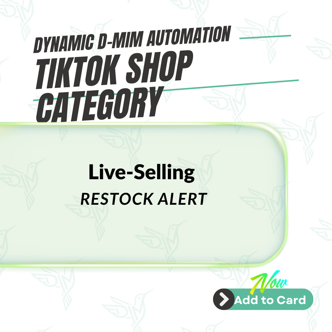 TikTok Shop Live-Selling Restock Alert