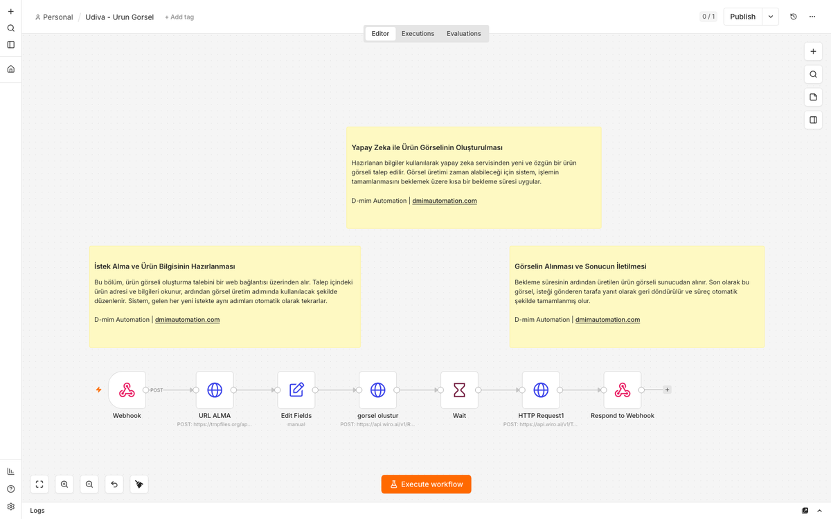 AI Product Image Generator via Webhook API