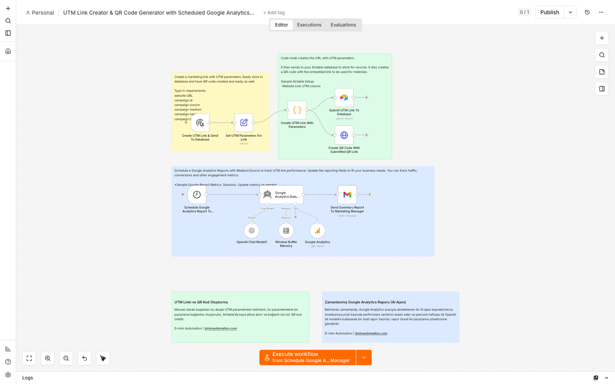 UTM Link and QR Code Generator with AI Analytics Reports