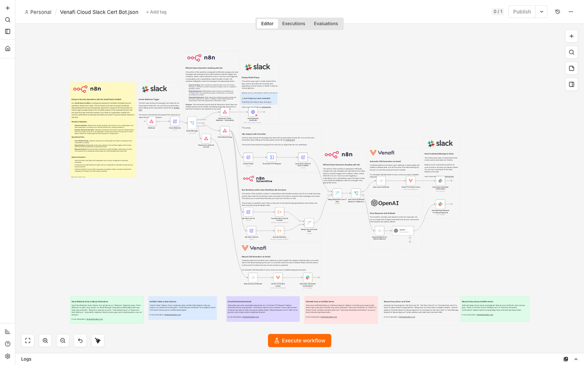 Slack Certificate Bot with Venafi and VirusTotal Security Checks