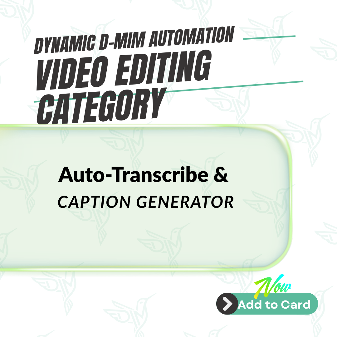 Auto-Transcribe & Burned-In Caption Generator product image