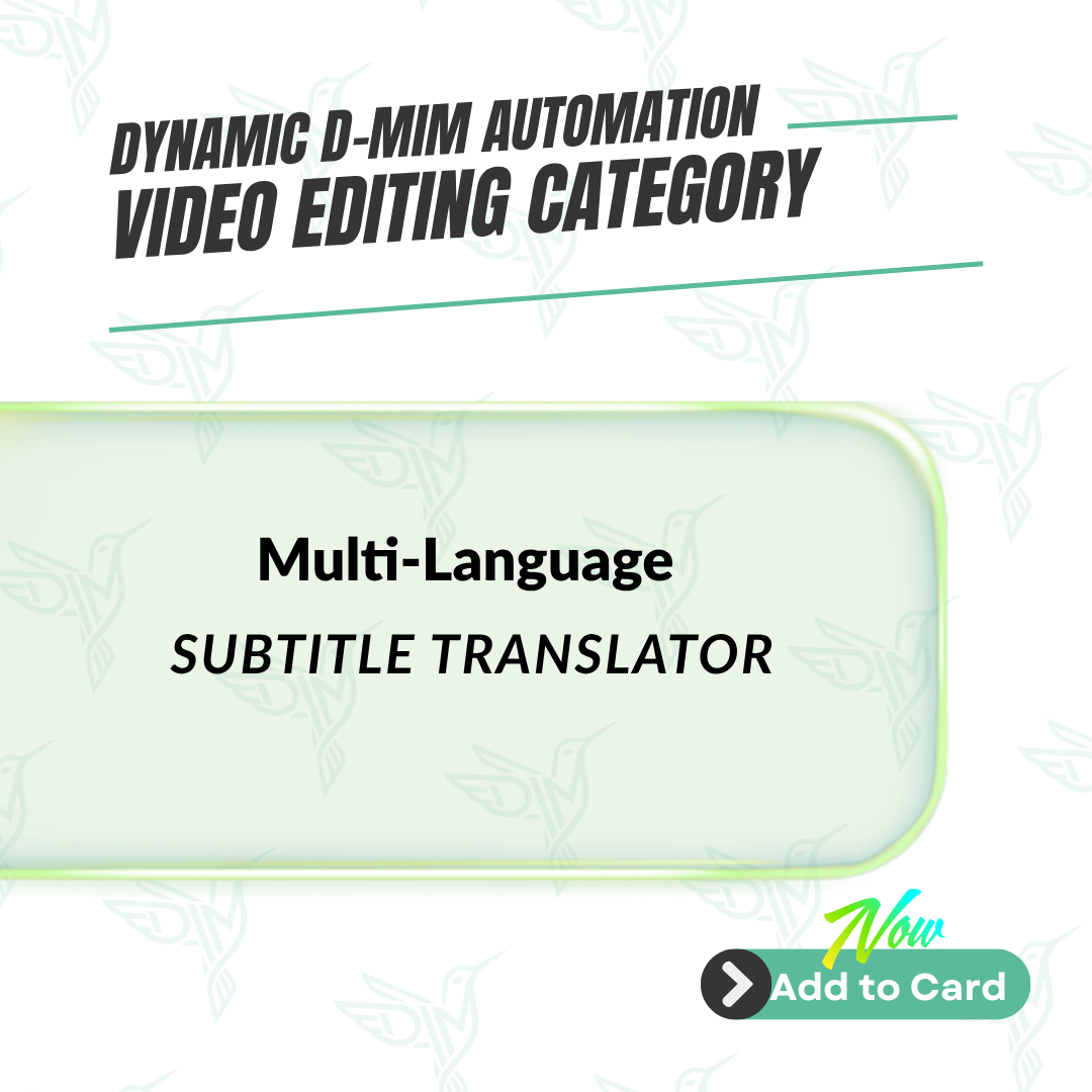 Multi-Language Subtitle Translator
