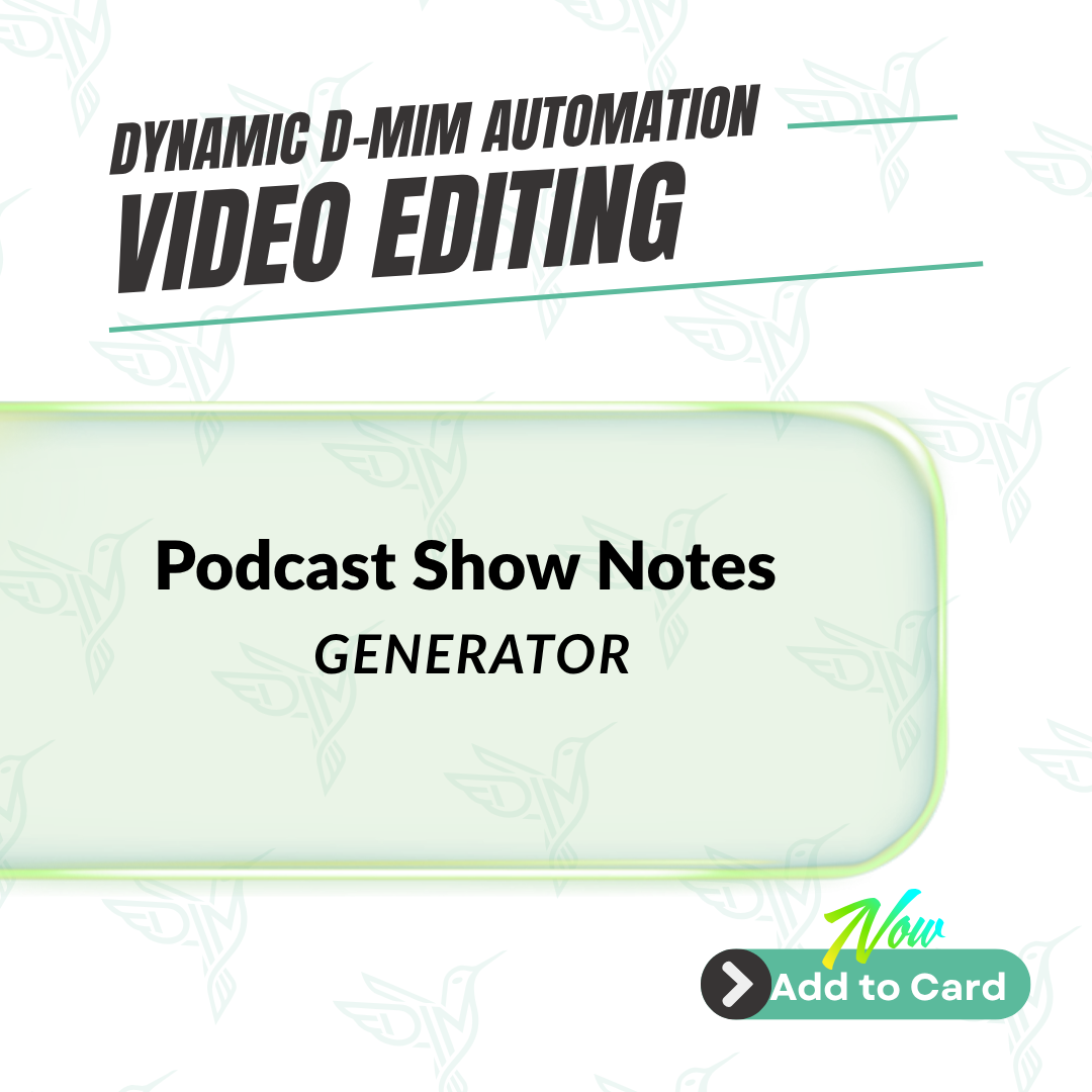 Podcast Show Notes Generator from Transcript